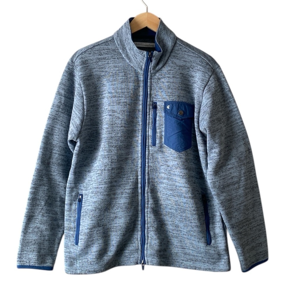 Criquet Men's Full Zip Outdoors Performance Sweater Fleece Jacket Size Large